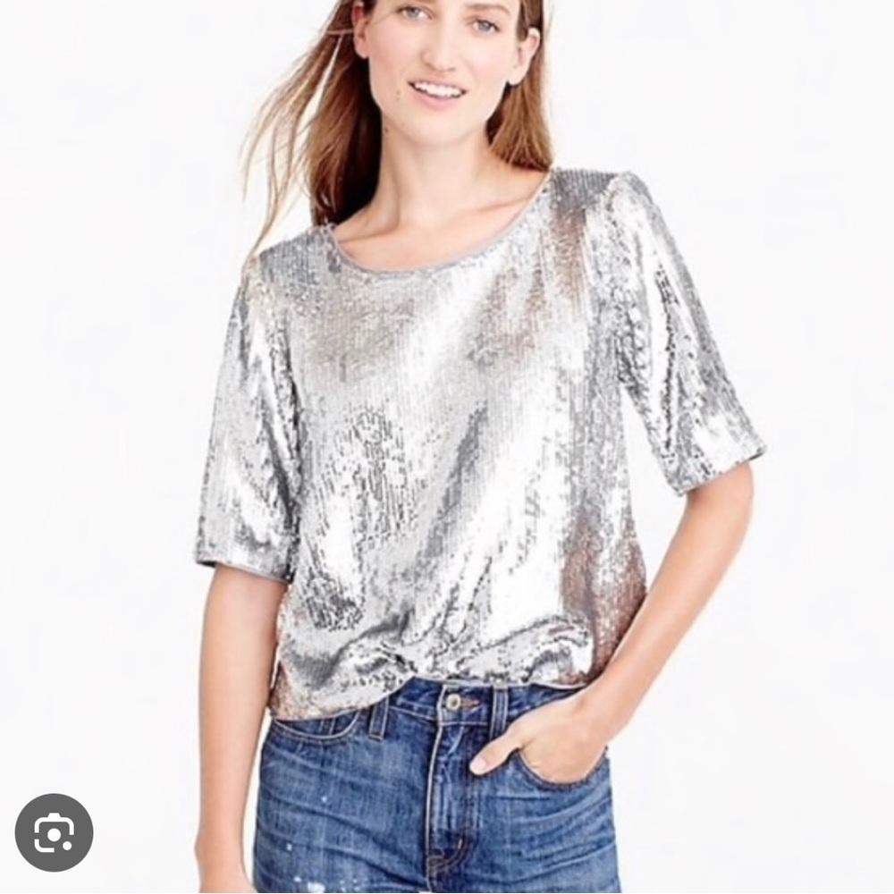 J Crew silver sequins - Picture 2 of 6